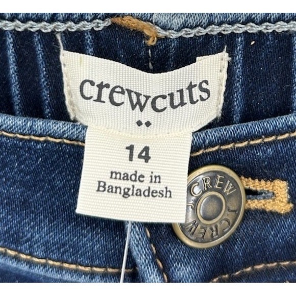 Crewcuts Girls Blue Denim Dark Wash Jeans Straight Front Size 14 NWT - Picture 4 of 6